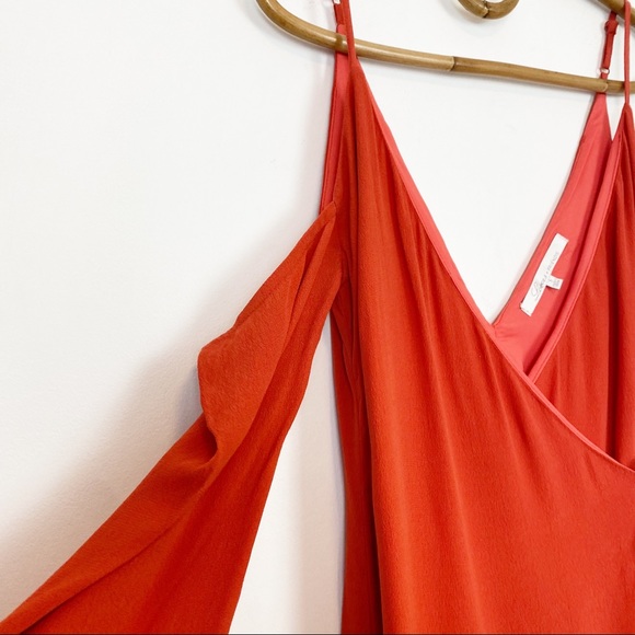 Lovers & Friends | Love Letter Cold Shoulder Mini Wrap Dress Size S - Picture 6 of 11